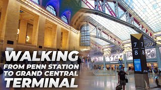 Walking NYC  Penn Station to Times Square amp Grand Central Terminal July 2021 [upl. by Thornton]