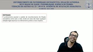 STJ INFO 834 paternidade socioafetiva e adoção [upl. by Otsirc]