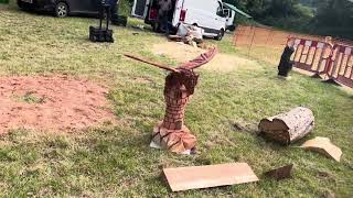 A fabulous range of wooden sculpture at Caerleon festival 2024 [upl. by Lessirg304]