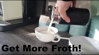 How to Get More Froth from Your Nespresso Coffee Aeroccino  Nespresso tips and help [upl. by Ferdy874]