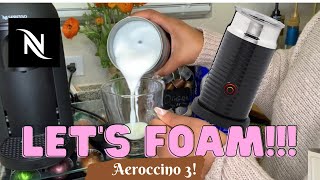 How To Foam Milk With Aeroccino 3 Make Coffee With Foam Tips amp Tricks  Easy Foamed Latte Recipe [upl. by Eenrahc]