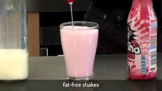 How to make a fat free milkshake using an aerolatte milk frother [upl. by Ellerud867]