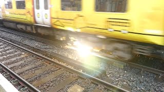 Merseyrail 507 009 making arcs at Birkdale station [upl. by Ulphia]